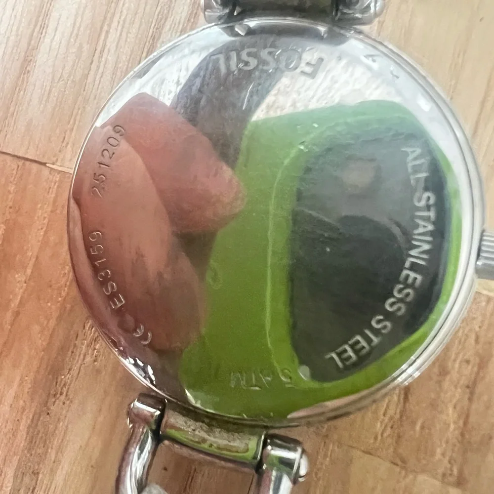 Fossil ladies triple strap brown leather bracelet watch NEW BATTERY